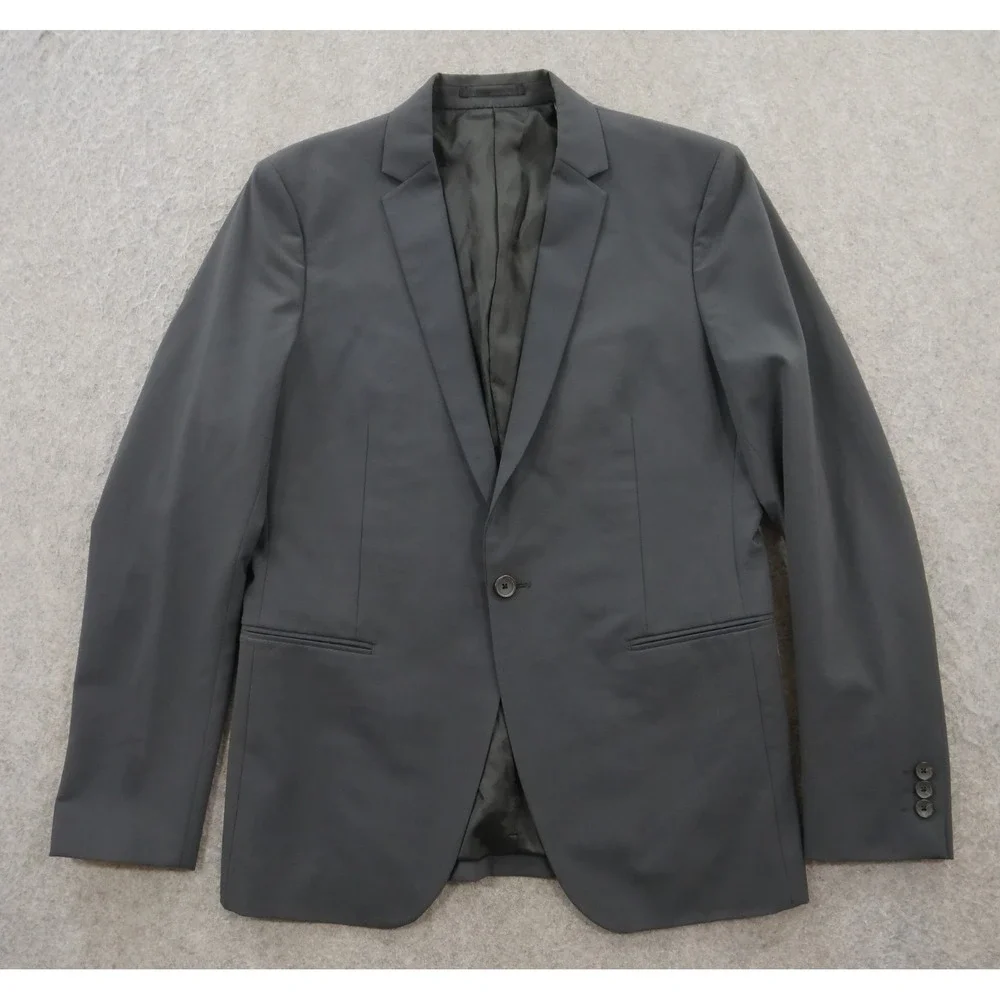 Theory Suit Jacket Mens 38 Regular Gray Stirling One Button Sports Coat